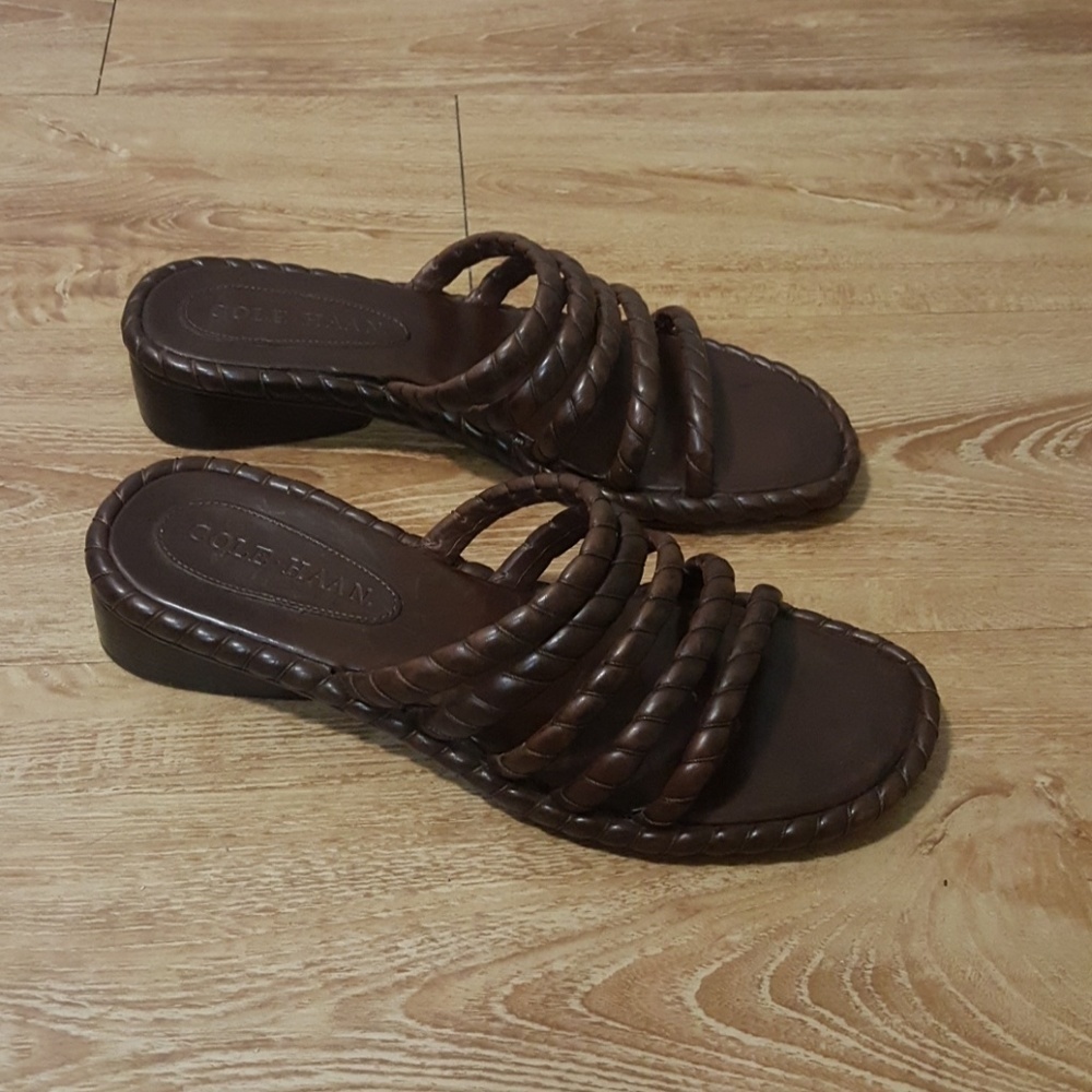 Cole Haan leather slides